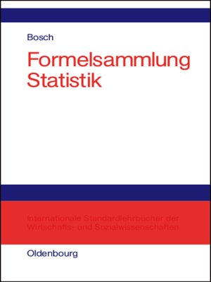cover image of Formelsammlung Statistik